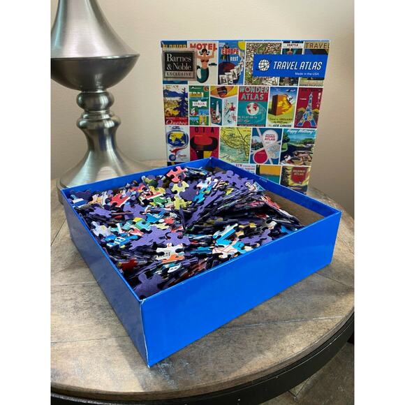 Jigsaw Puzzle TRAVEL ATLAS - REMARKS - 1000 PIECES - 19" x 27"- TRAVEL POSTERS - Picture 3 of 3
